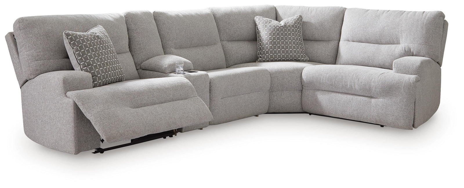 Acklen Place 5-Piece Power Reclining Sectional with Storage Console (93605-SI)