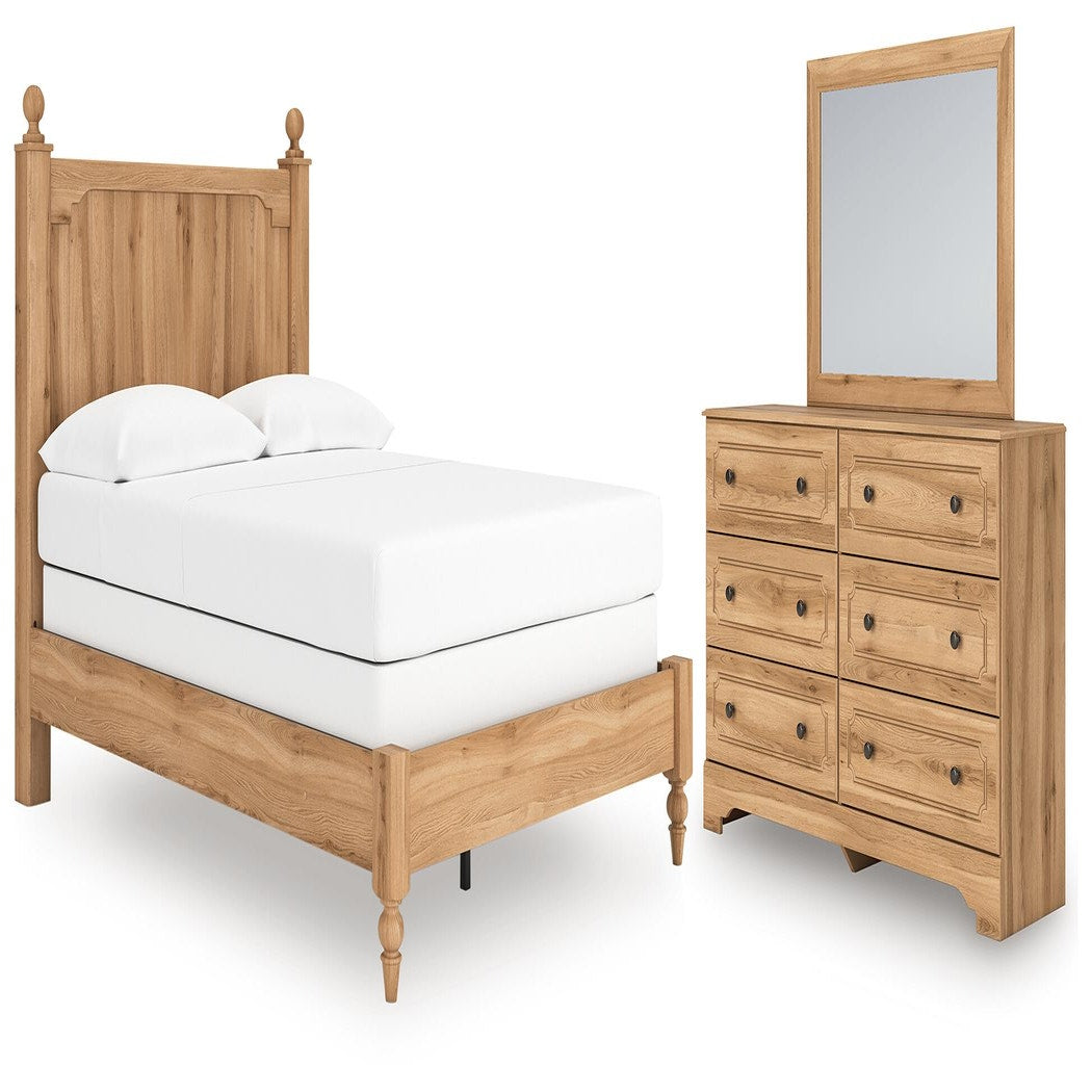Aleaport Full Panel Bed, Dresser and Mirror (PCB1075-SI)
