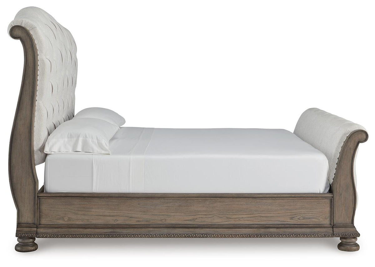 Ardenfield Upholstered Sleigh Bed - Light Brown  (B944-SI) - Image 3