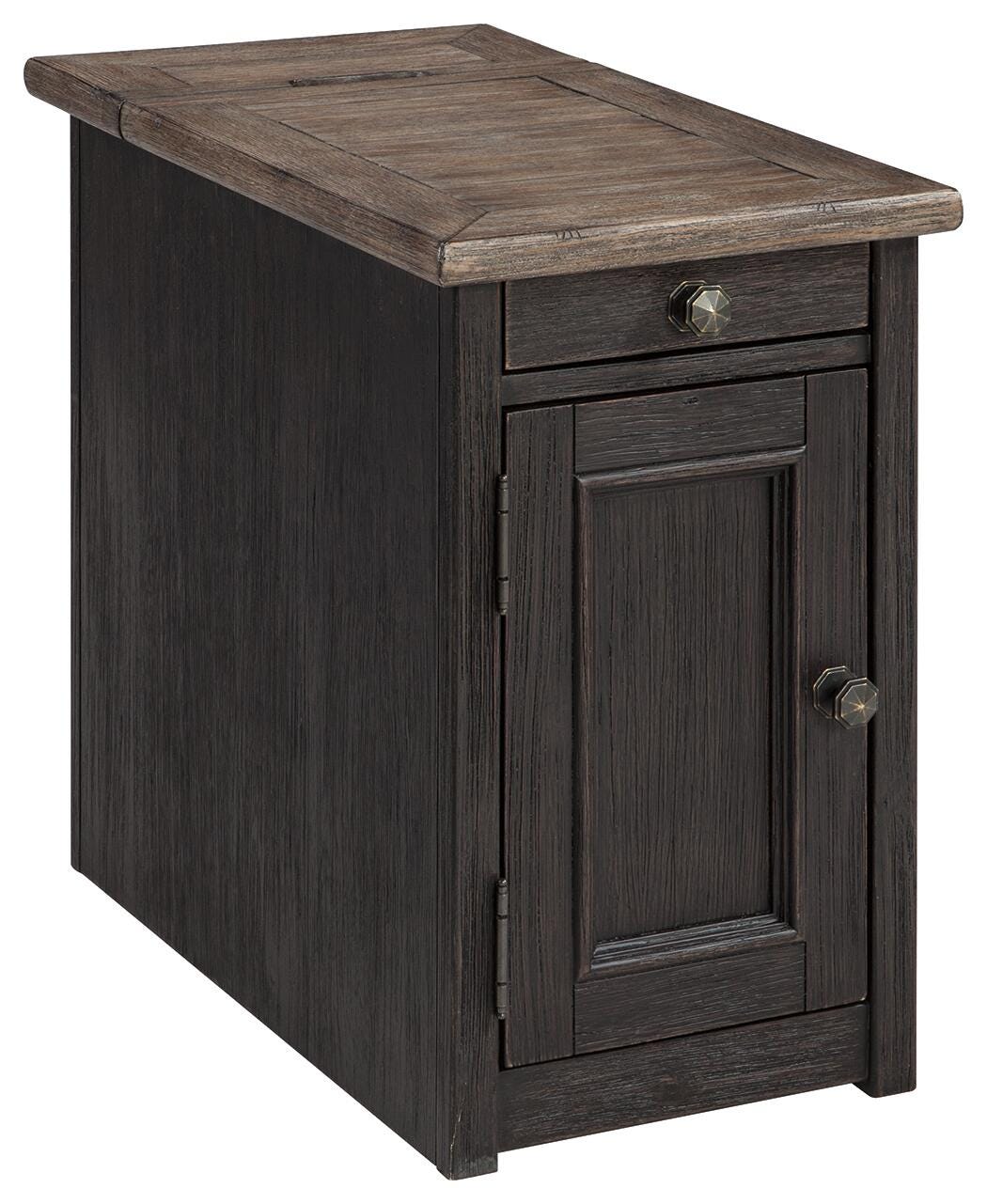 Tyler Creek Coffee Table and 2 Chairside End Tables - Grayish Brown/Black  (T736-SI) - Image 4