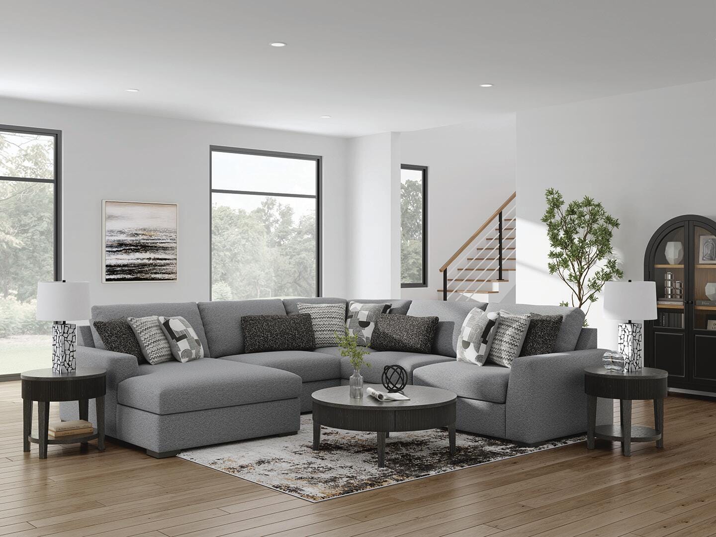 Bealton 5-Piece Sectional with Chaise (61305-SI) - Image 2