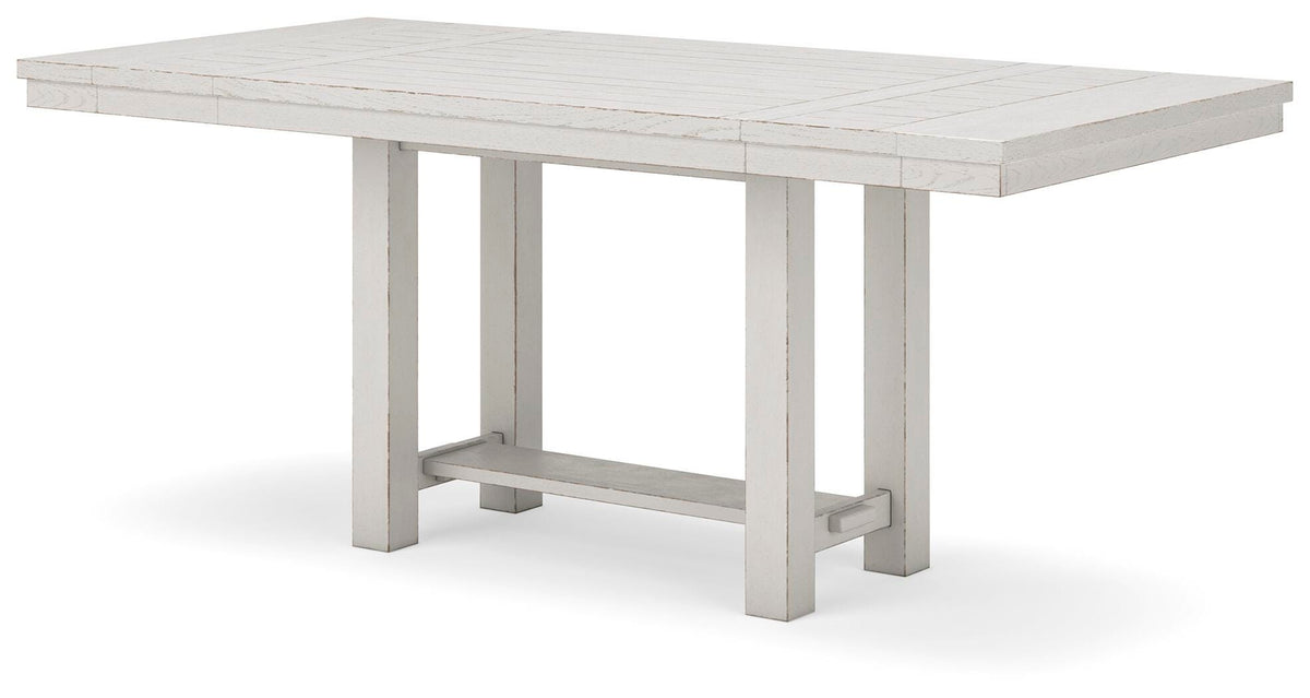 Robbinsdale Counter Height Extension Dining Table, 6 Barstools and Bench (D642-SI) - Image 16