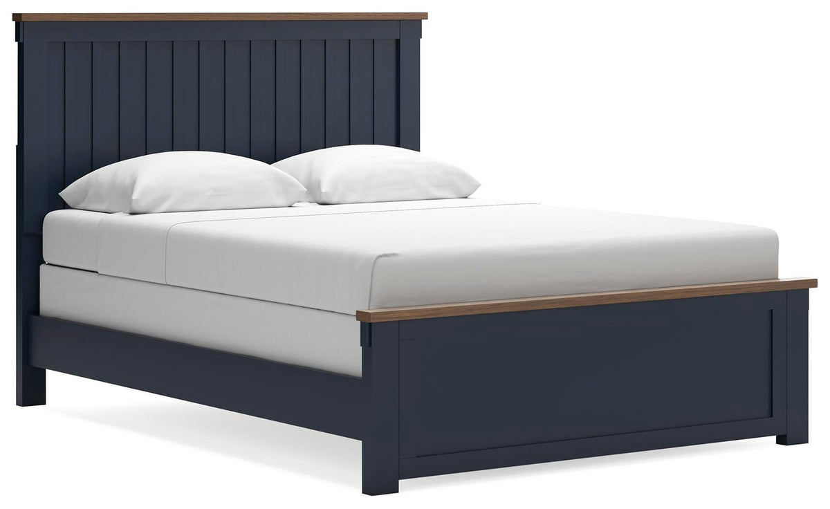 Landocken Panel Bed - Brown/Blue  (B414-SI)