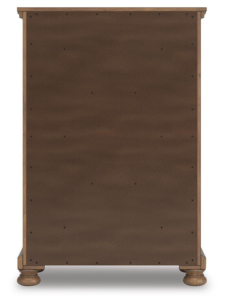 Feddinger King Panel Bed, Dresser, Mirror, Chest and 2 Nightstands (PCB779-SI) - Image 13