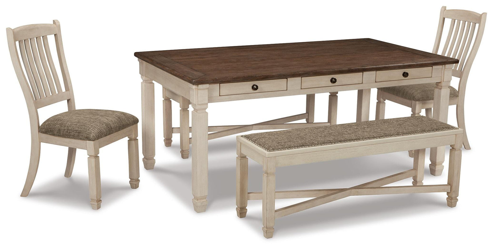 Bolanburg Dining Table with 2 Chairs and 2 Benches (D647-SI) - Image 2