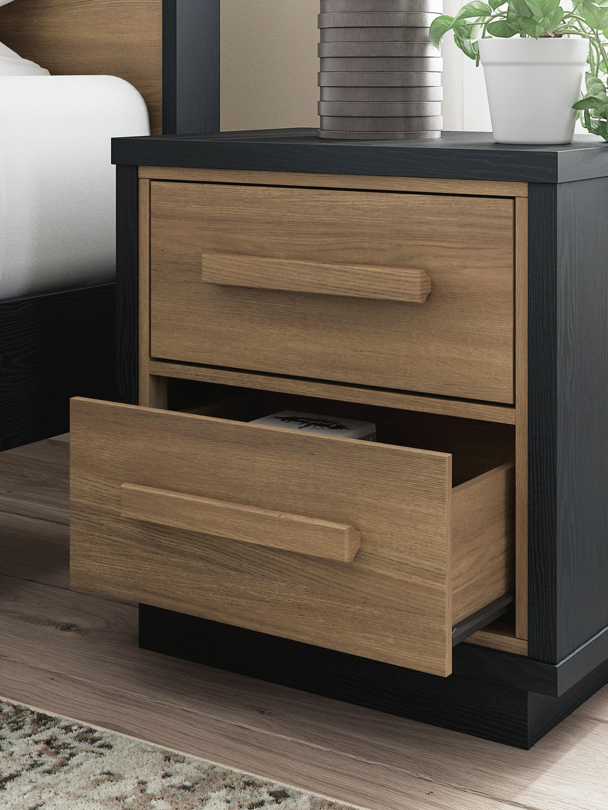 Kozmour Nightstand - Black/Brown  (EB1460-SI) - Image 10