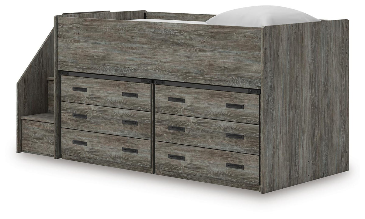 Frandern Loft Bed with Drawer Storage (Youth) - Warm Gray  (B4480-SI) - Image 2