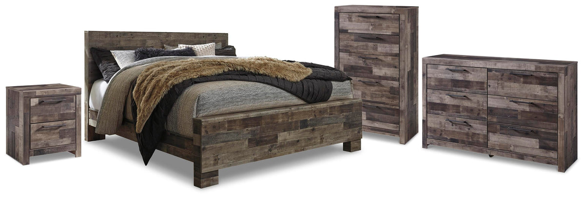 Derekson Panel Storage Bed, Dresser, Chest and Nightstand - Multi Gray  (B200-SI)