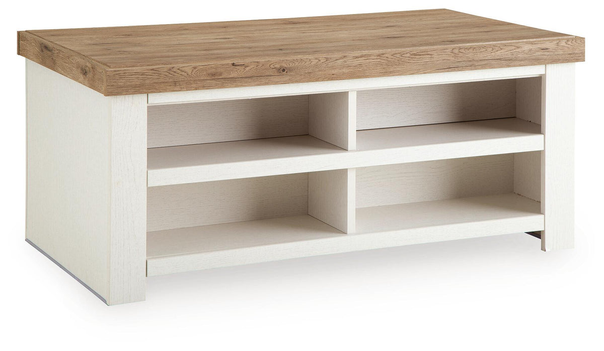 Savonport Coffee Table - White/Brown  (T4615-SI) - Image 4