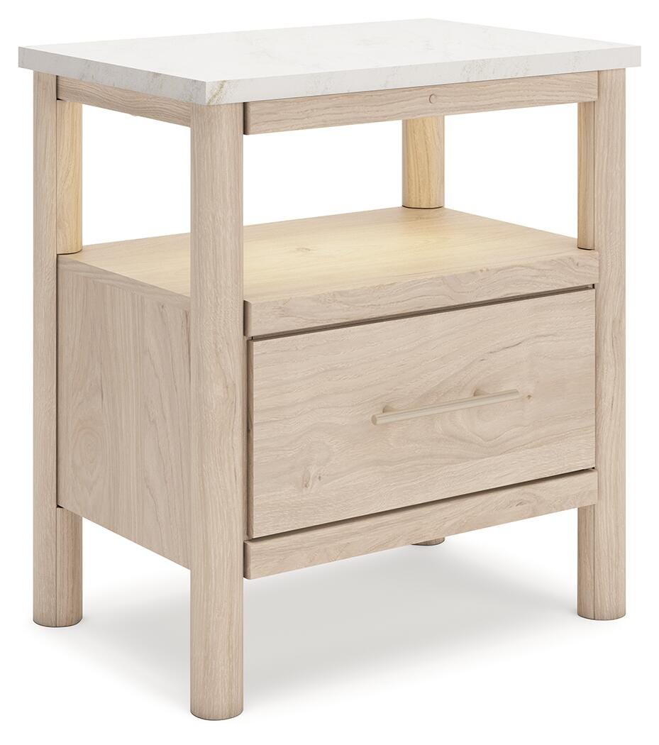 Cadmori Upholstered Panel Bed, Dresser and Nightstand - Two-tone  (B2615-SI) - Image 15