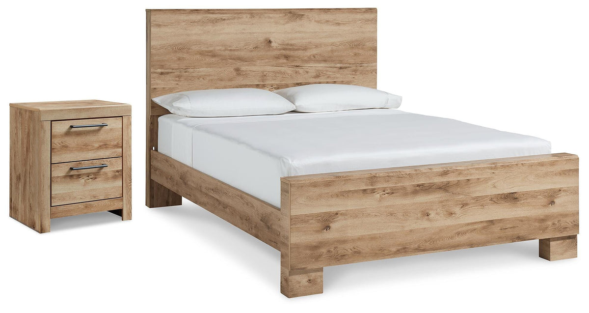 Hyanna Panel Bed and Nightstand (B1050-SI)