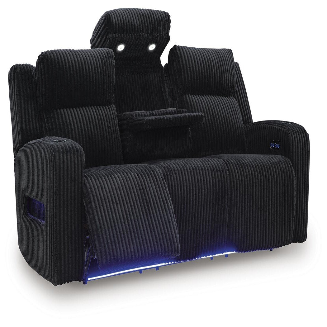 Belvarrow Power Reclining Loveseat with Console (PC64202-SI) - Image 9