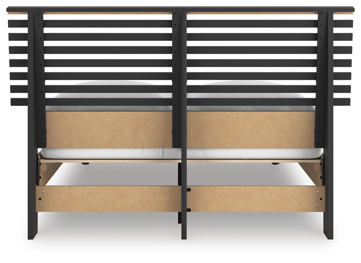 Danziar Slat Panel Platform Bed, Dresser and Mirror (B1013-SI) - Image 5