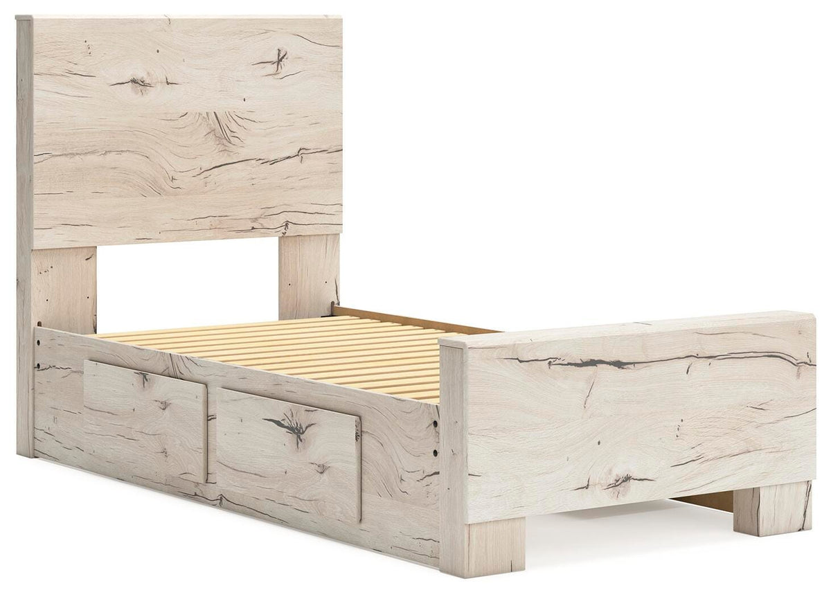 Lawroy Panel Bed with Storage, Dresser and Mirror - Light Natural  (B2310-SI) - Image 13
