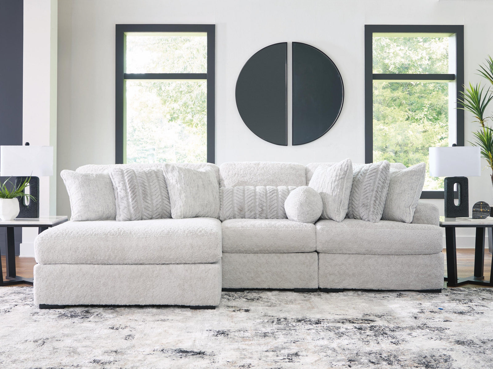 Cuddle Plush 3-Piece Sectional with Chaise (PC59106-SI) - Image 2