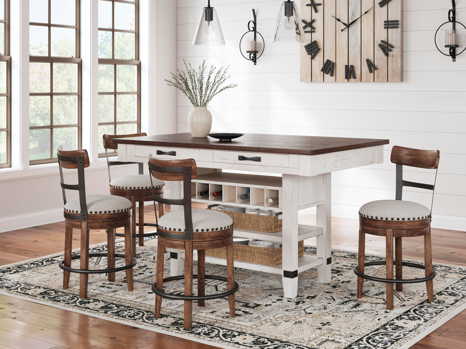 Valebeck Counter Height Dining Table and 4 Barstools (D546-SI) - Image 6