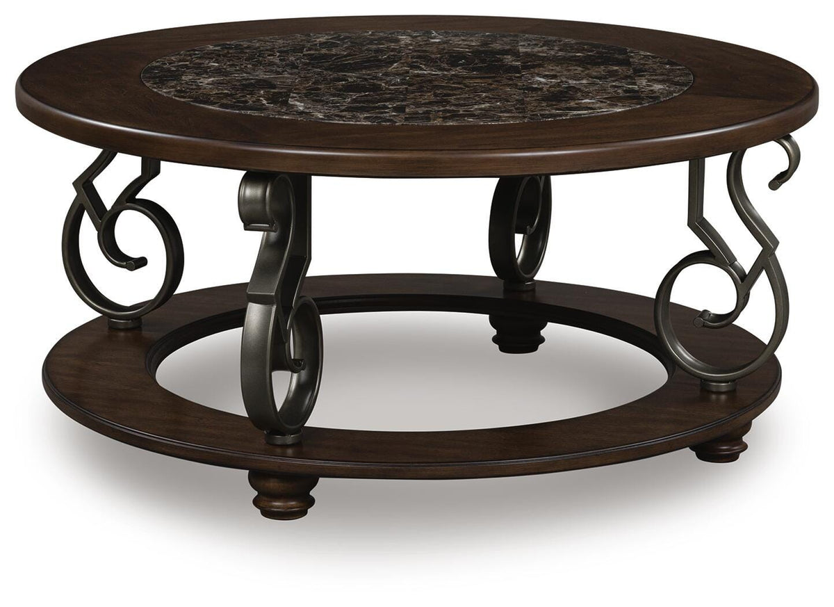 Frallyn Coffee Table - Dark Brown  (T623-SI)