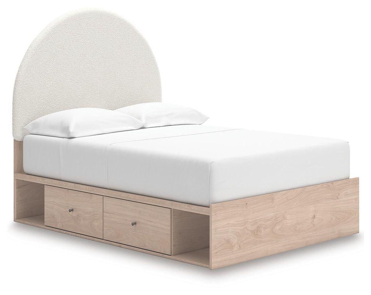 Arloster Full Upholstered Panel Bed with Storage (PCB1566-SI)