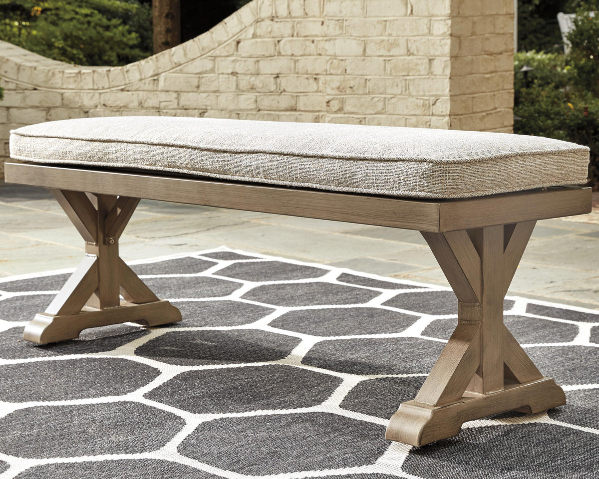 Beachcroft Outdoor Bench with Cushion (P791-SI) - Image 2