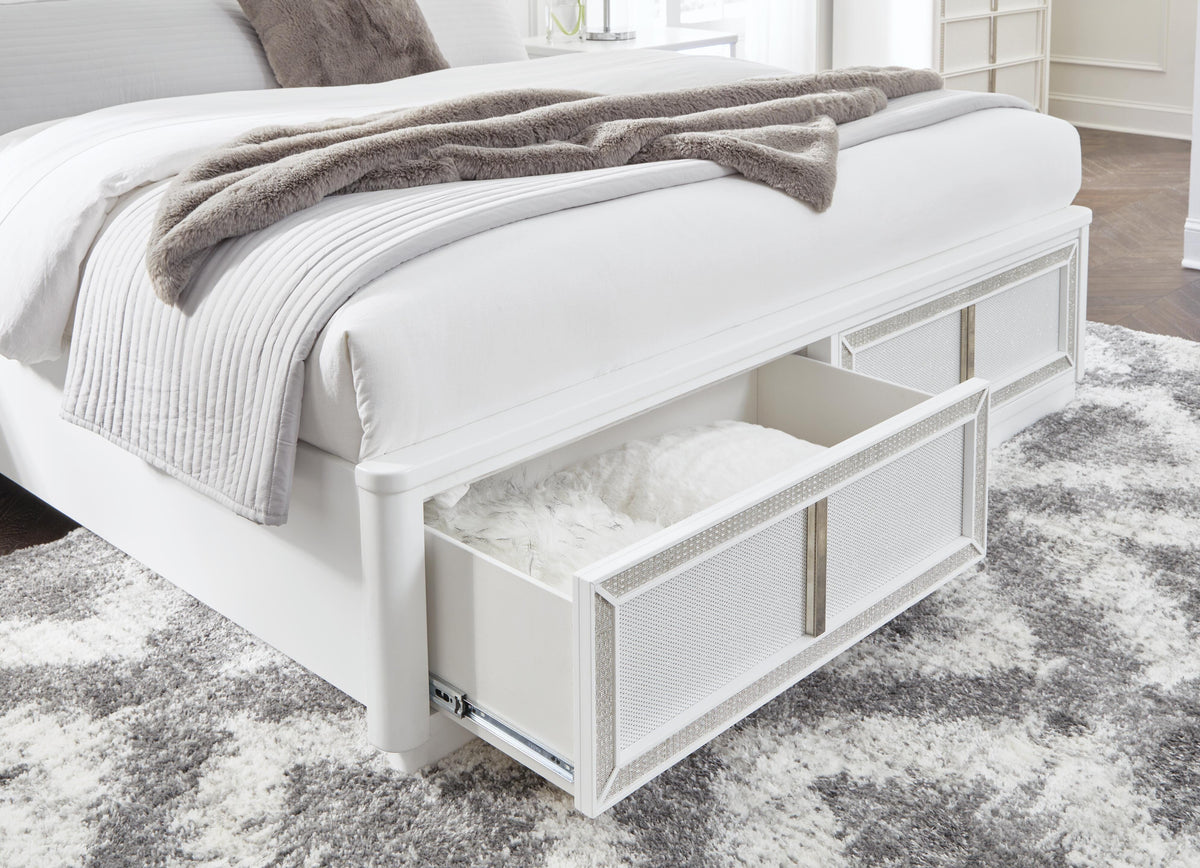 Chalanna Upholstered Storage Bed - White  (B822-SI) - Image 9