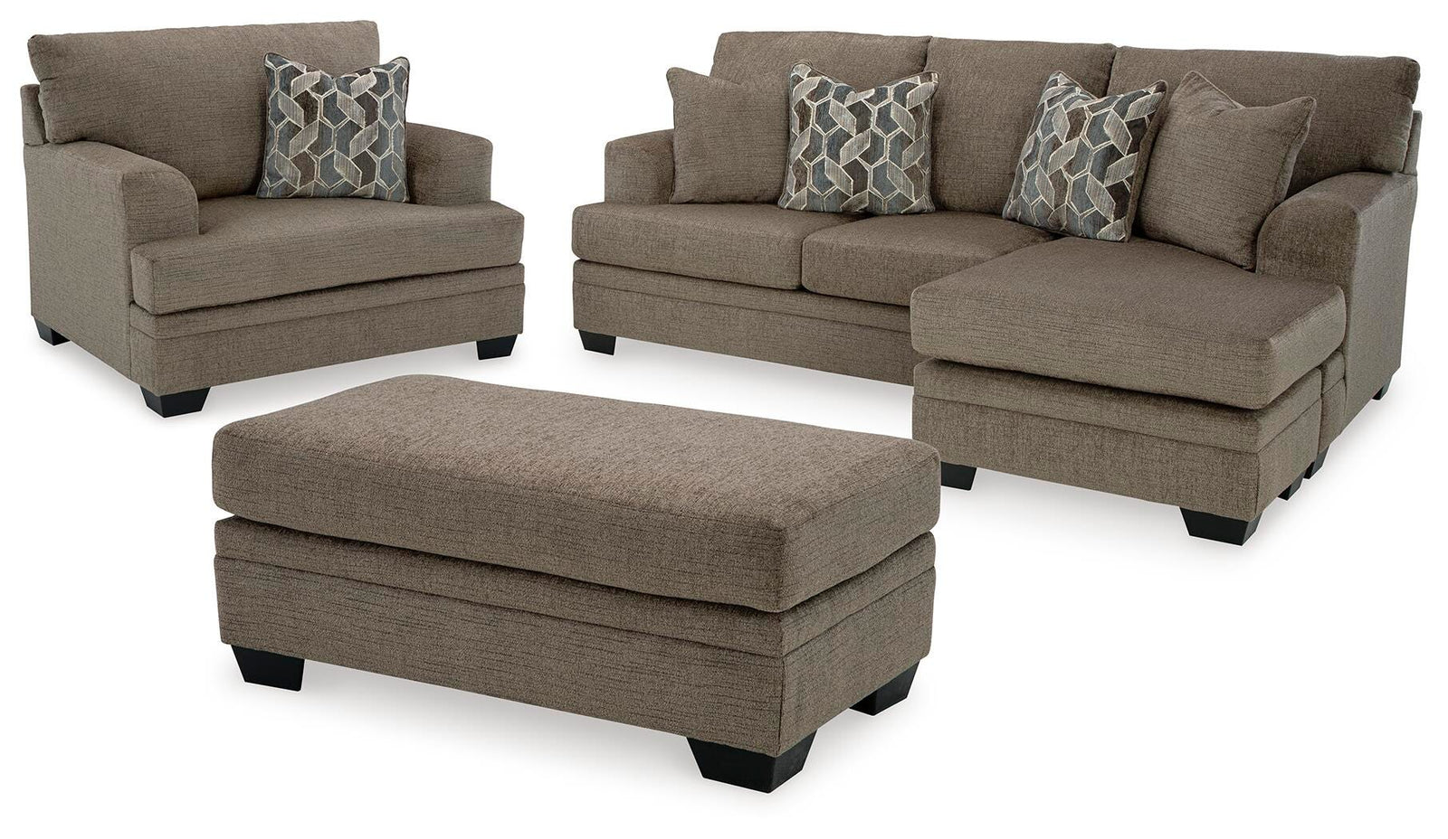 Stonemeade Sofa Chaise, Oversized Chair and Ottoman (59505-SI)