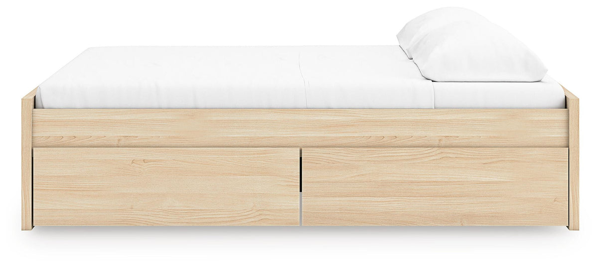 Onita Platform Bed with 2 Side Storage - Natural  (EB9632-SI) - Image 9