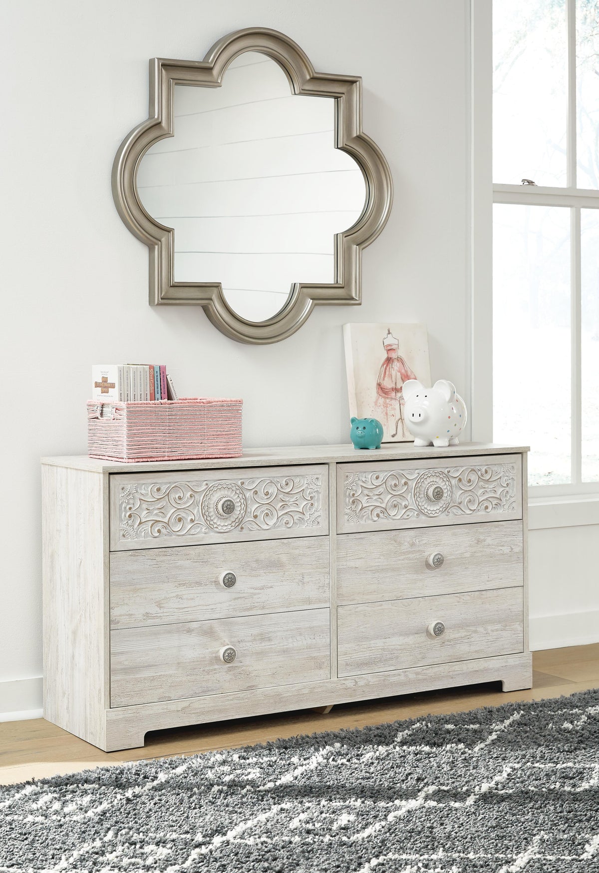 Paxberry Dresser - Whitewash  (EB1811-SI) - Image 5