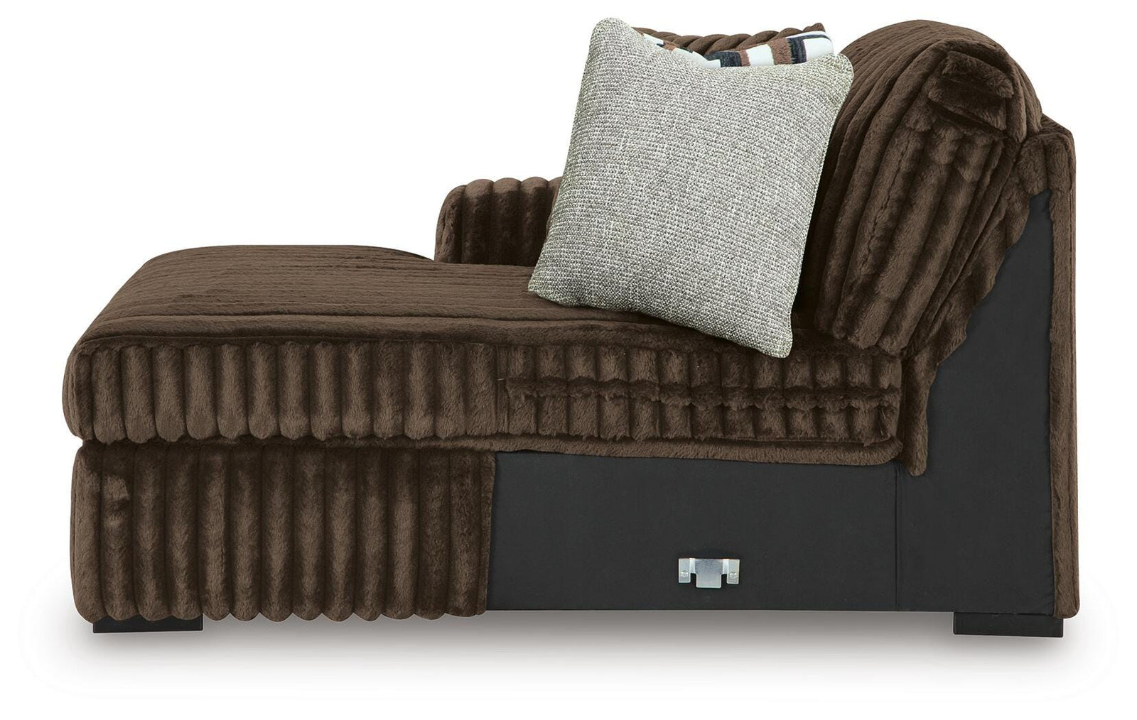 Midnight-Madness 3-Piece Sectional, Oversized Chair and Ottoman (98104-SI) - Image 5