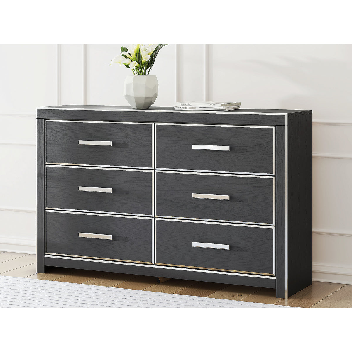 Zuraleus Queen Upholstered Bed, Dresser and Nightstand (PCB3380-SI) - Image 31