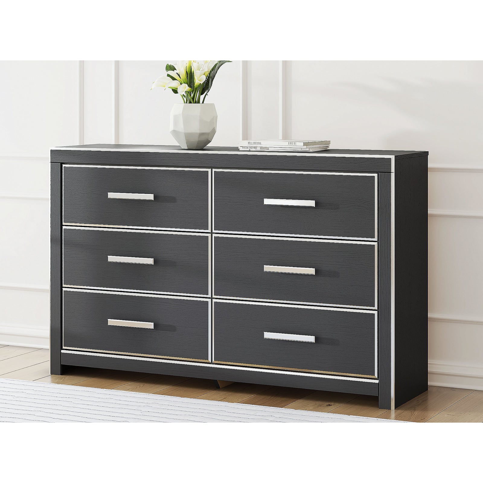 Zuraleus King Upholstered Bed, Dresser and Nightstand (PCB3380-SI) - Image 26