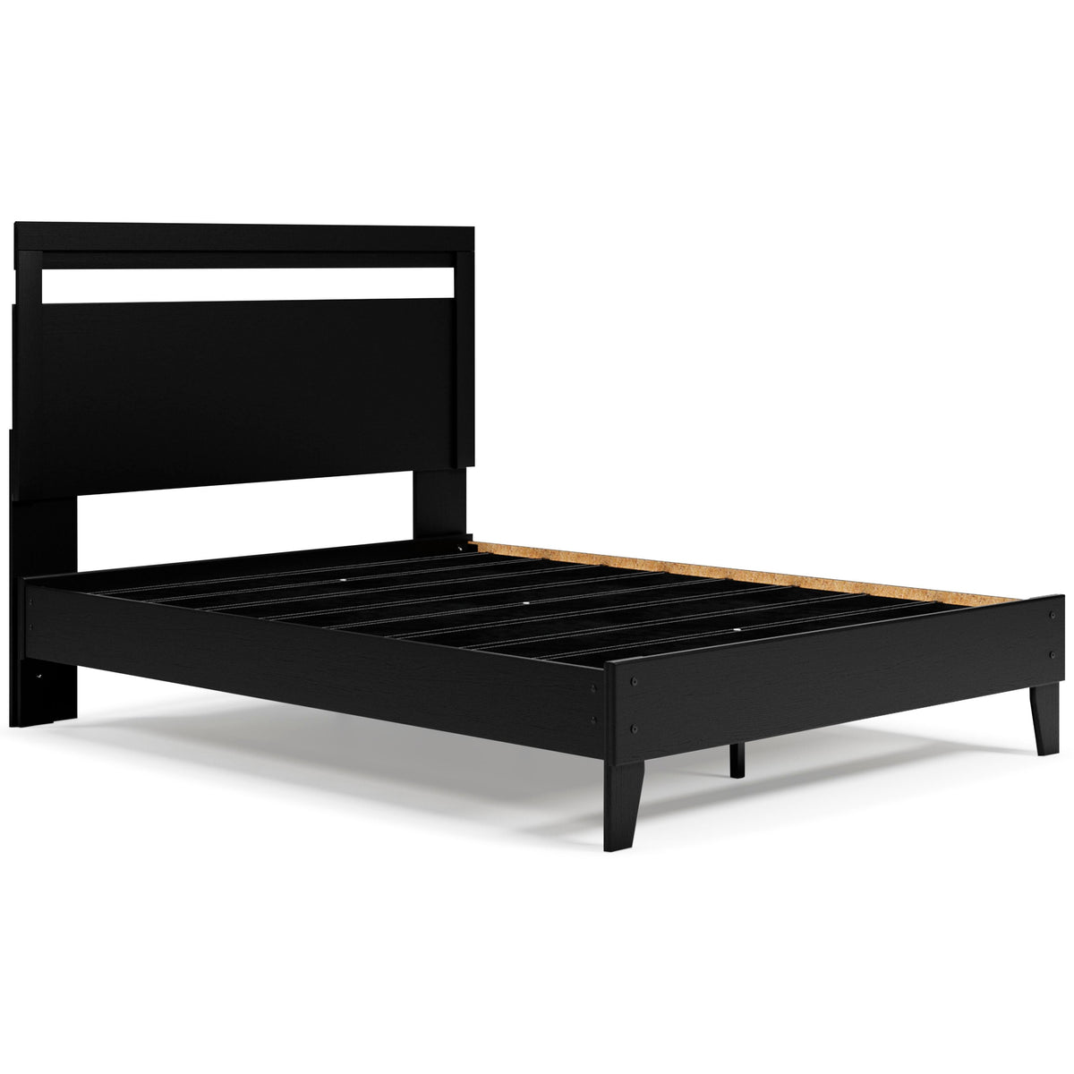 Finch Panel Platform Bed - Black/Brown  (EB3392-SI) - Image 3