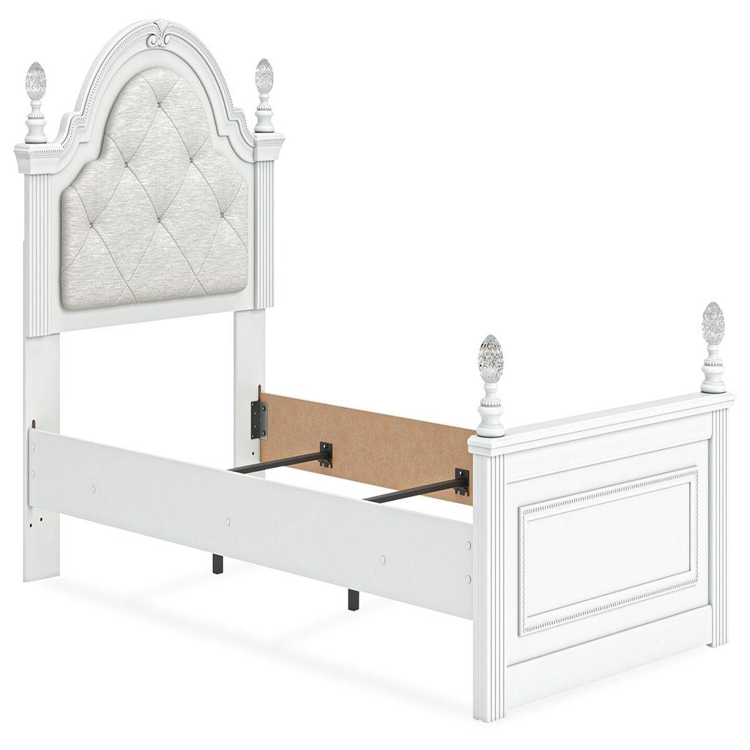 Kozlani Twin Upholstered Panel Bed, Dresser and Mirror (PCB1819-SI) - Image 8
