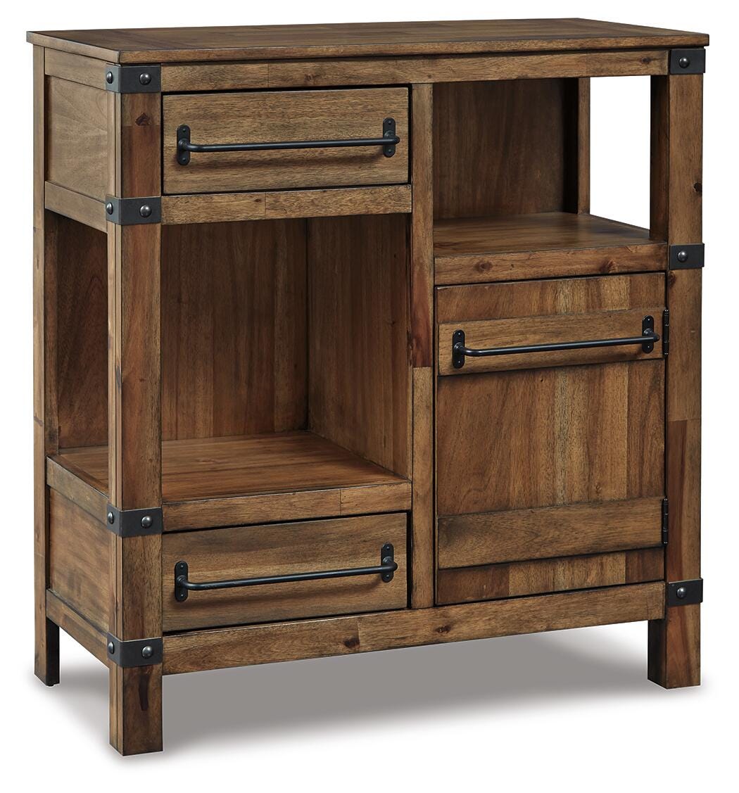 Roybeck Accent Cabinet - Light Brown/Bronze  (T411-SI)