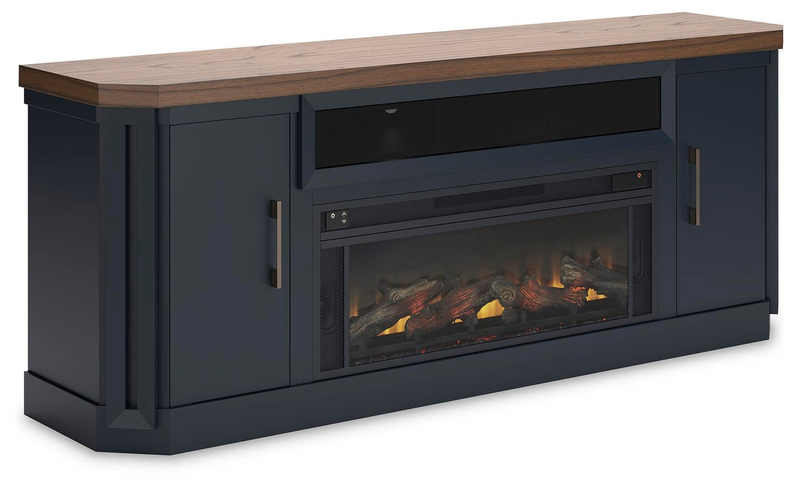 Landocken 83 TV Stand with Electric Fireplace (W402-SI) - Image 2