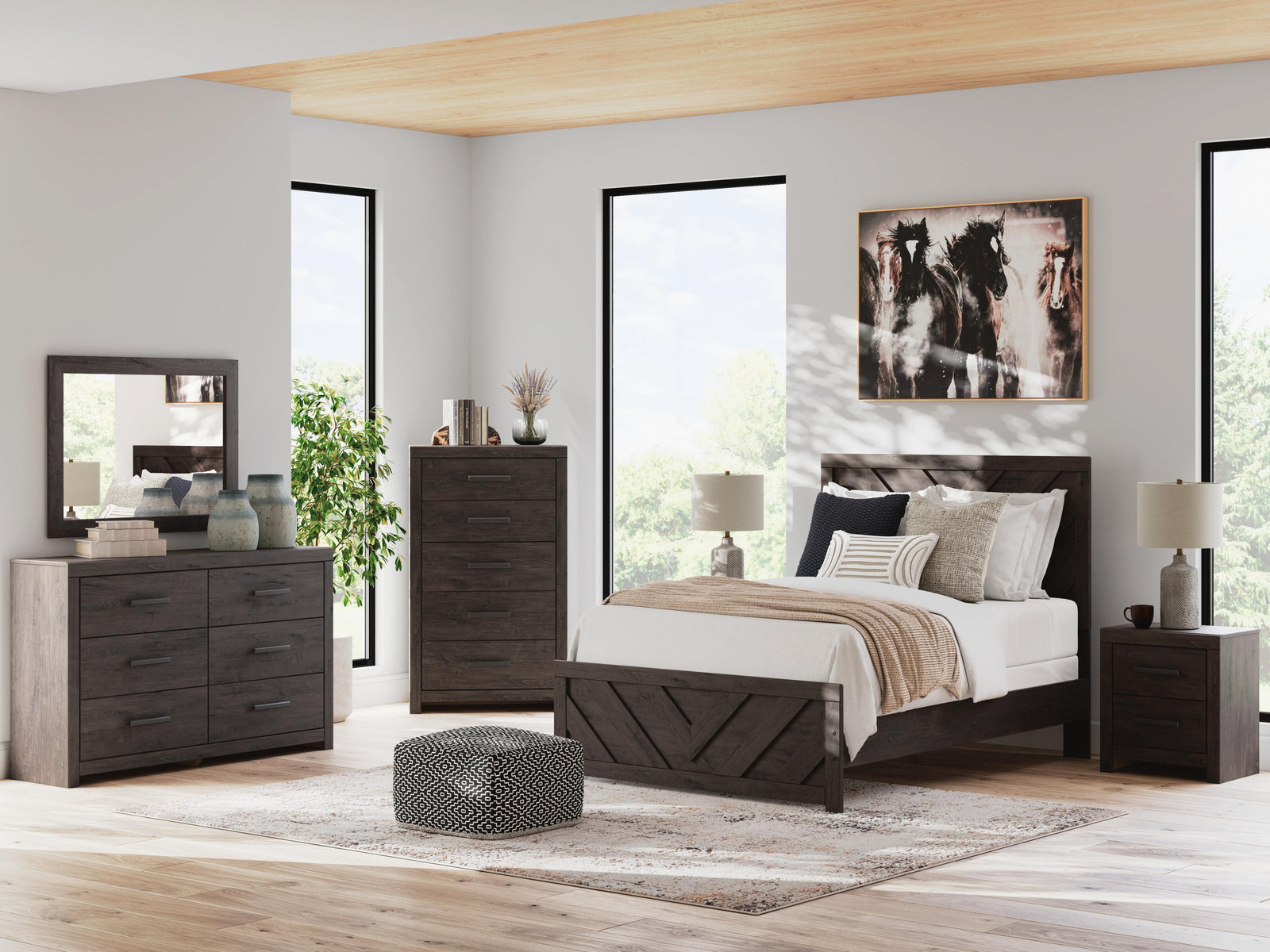 Prendonea Panel Bed (Youth) - Charcoal  (B3789-SI) - Image 10
