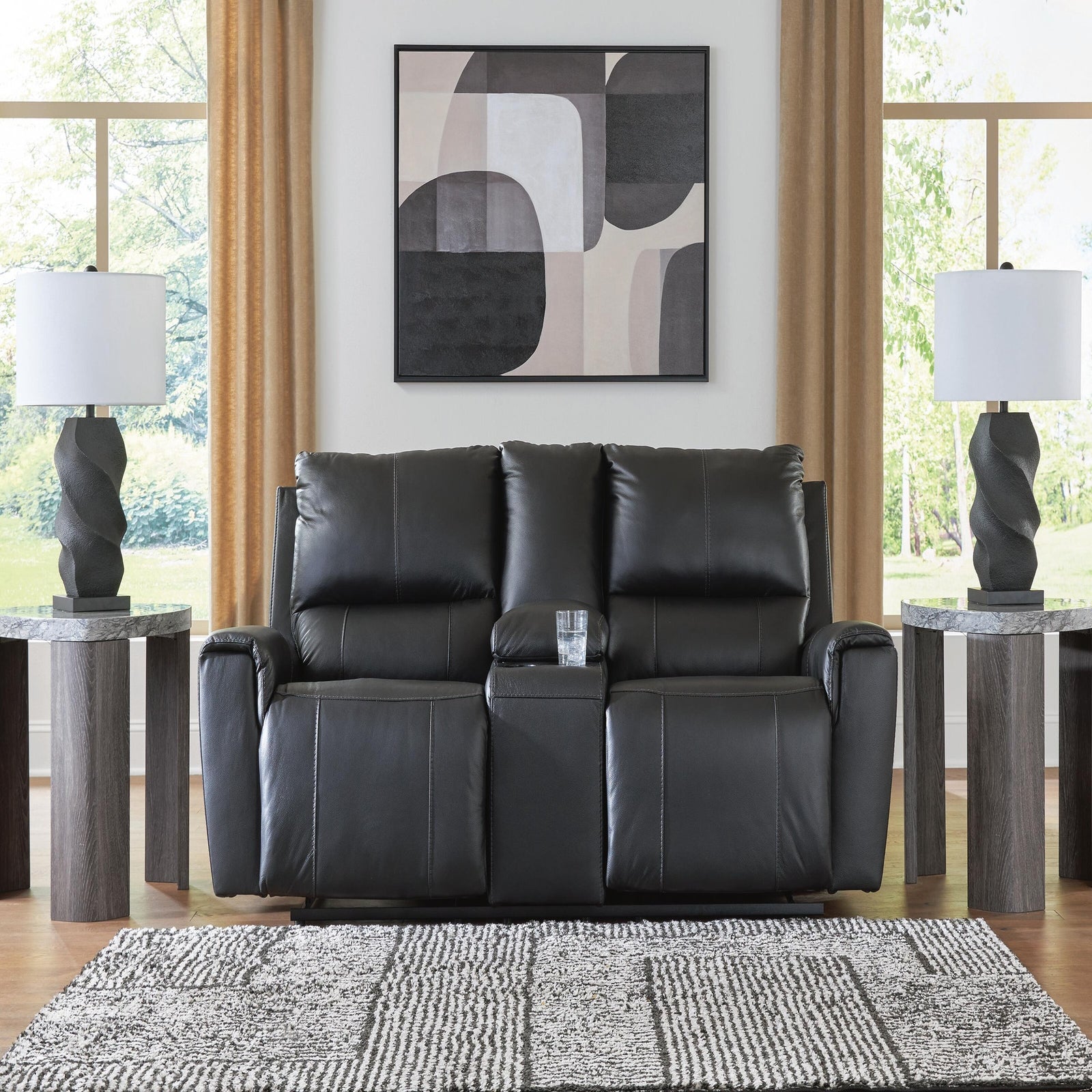 Glossmore Reclining Loveseat with Console (PCU11700-SI) - Image 2