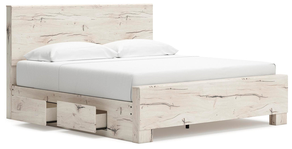 Lawroy Panel Bed with Storage - Light Natural  (B2310-SI) - Image 2