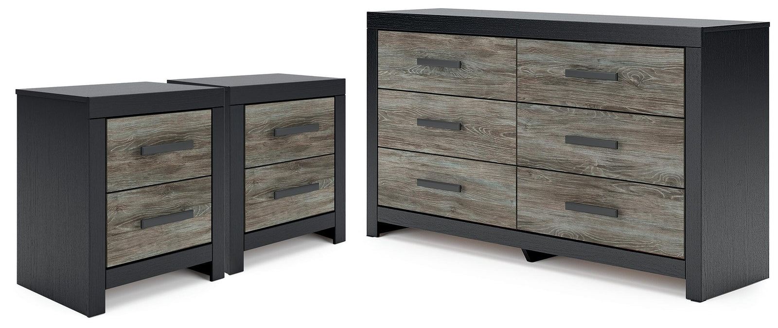 Broachmyn Dresser and 2 Nightstands (PCB1118-SI)