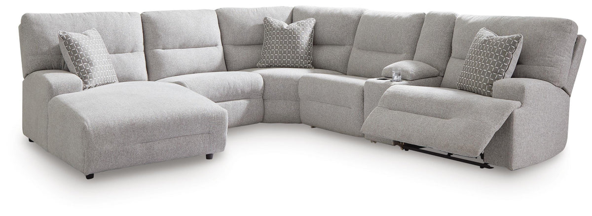 Acklen Place 6-Piece Power Reclining Sectional with Chaise (93605-SI)