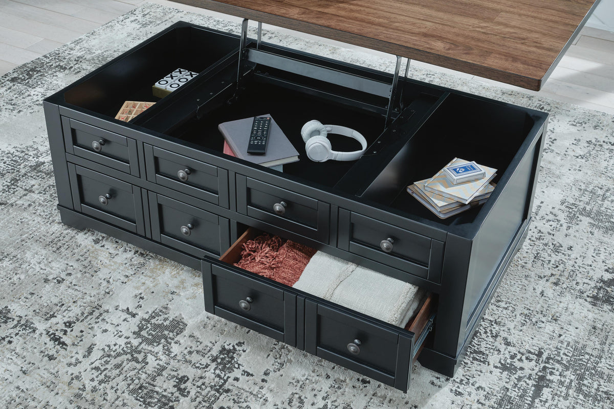 Wildenauer Lift-Top Coffee Table - Brown/Black  (T664-SI) - Image 10