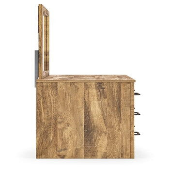 Maystonna King Crossbuck Panel Bed, Dresser, Mirror and Nightstand (PCB1580-SI) - Image 5