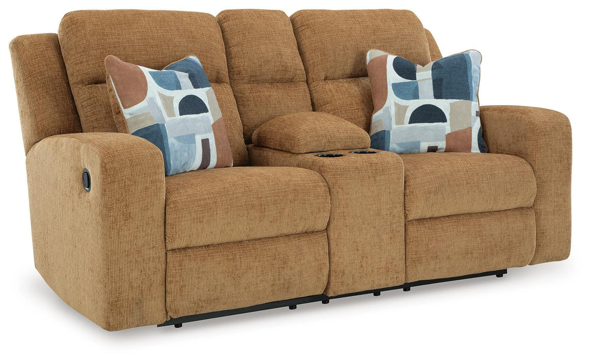 Kanlow Reclining Loveseat with Console (38605-SI) - Image 12