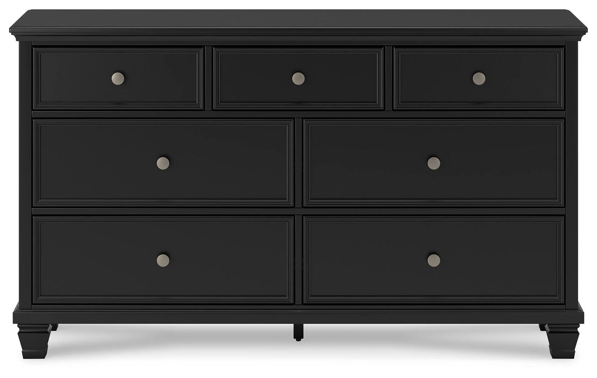 Lanolee Dresser - Black  (B687-SI)