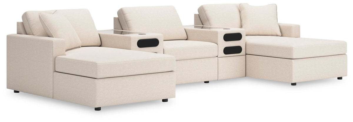 Modmax 5-Piece Double Chaise with Audio Consoles (92103-SI)
