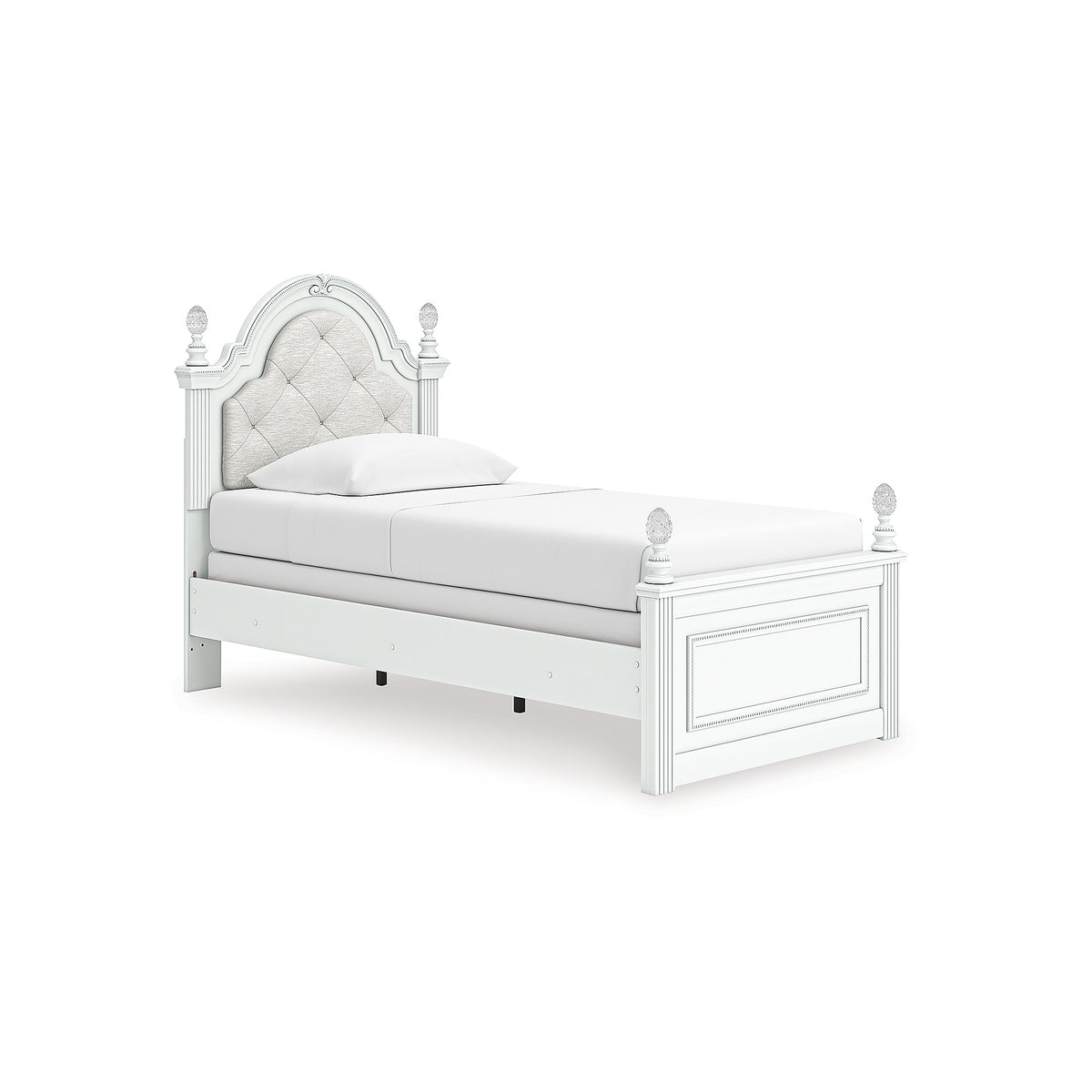 Kozlani Twin Upholstered Panel Bed, Dresser and Mirror (PCB1819-SI) - Image 3