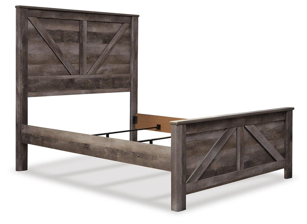 Wynnlow Crossbuck Panel Bed, Dresser, Mirror and Chest - Gray  (B440-SI) - Image 6