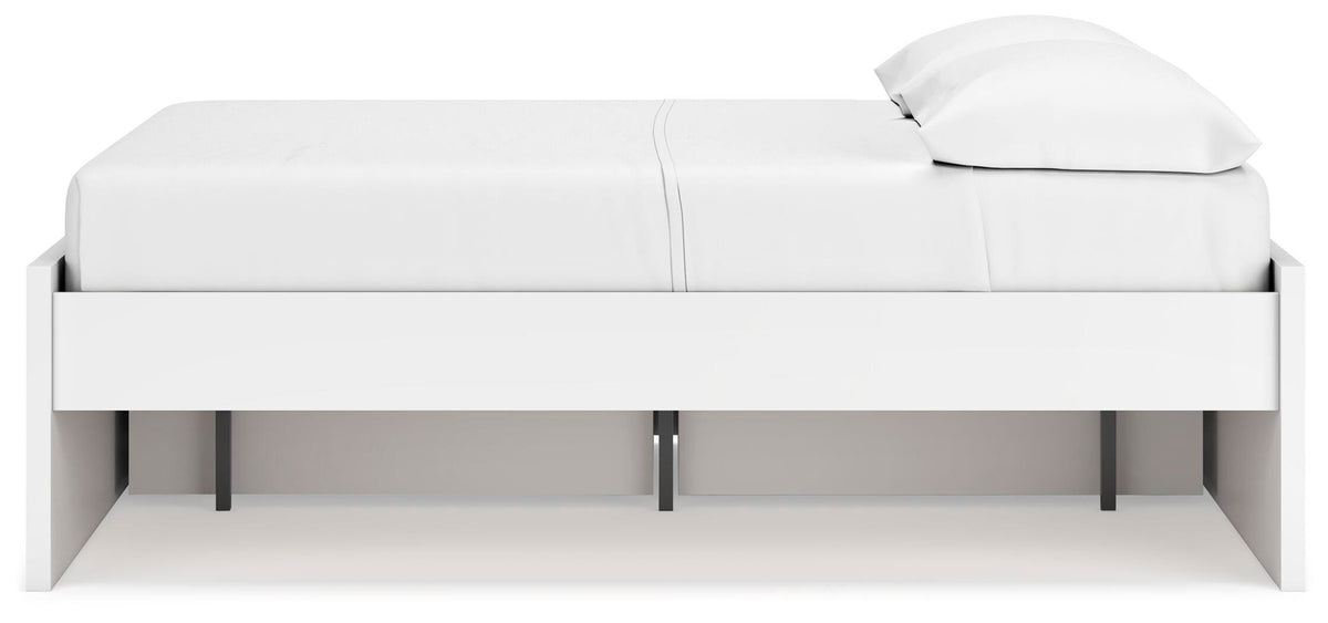 Onita Platform Bed with 1 Side Storage (Youth) - White  (EB9630-SI) - Image 7