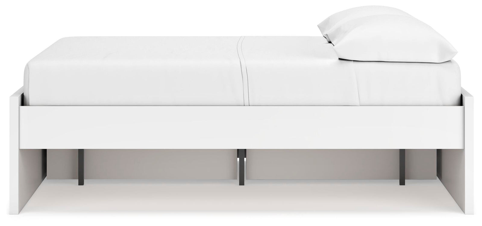 Onita Platform Bed with 1 Side Storage (Youth) - White  (EB9630-SI) - Image 7