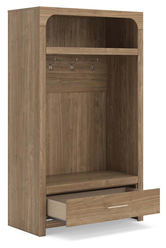 Dovander Hall Tree with Storage Bench (W1121-SI) - Image 3