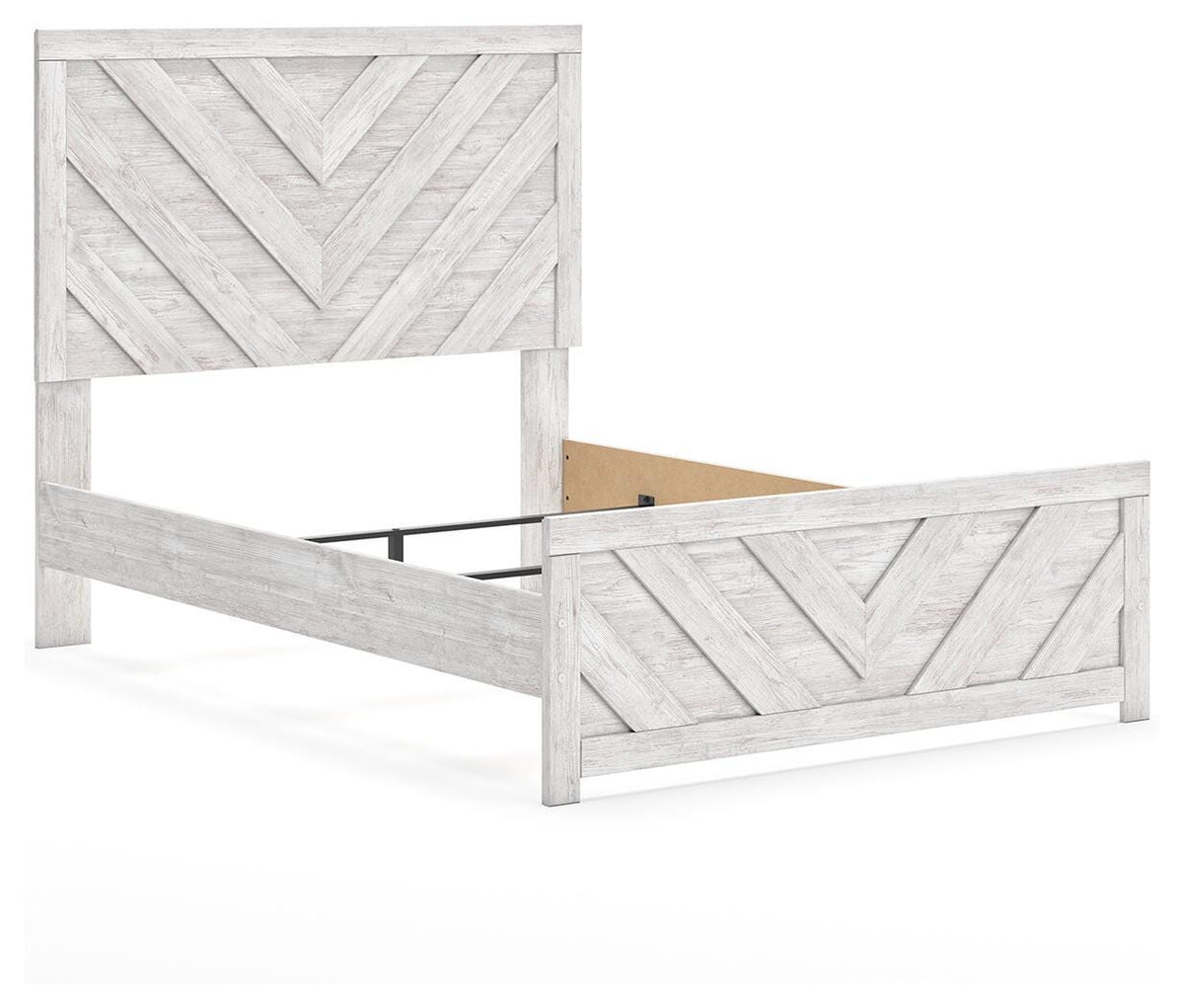 Cayboni Panel Bed, Dresser and Mirror - Whitewash  (B3788-SI) - Image 10